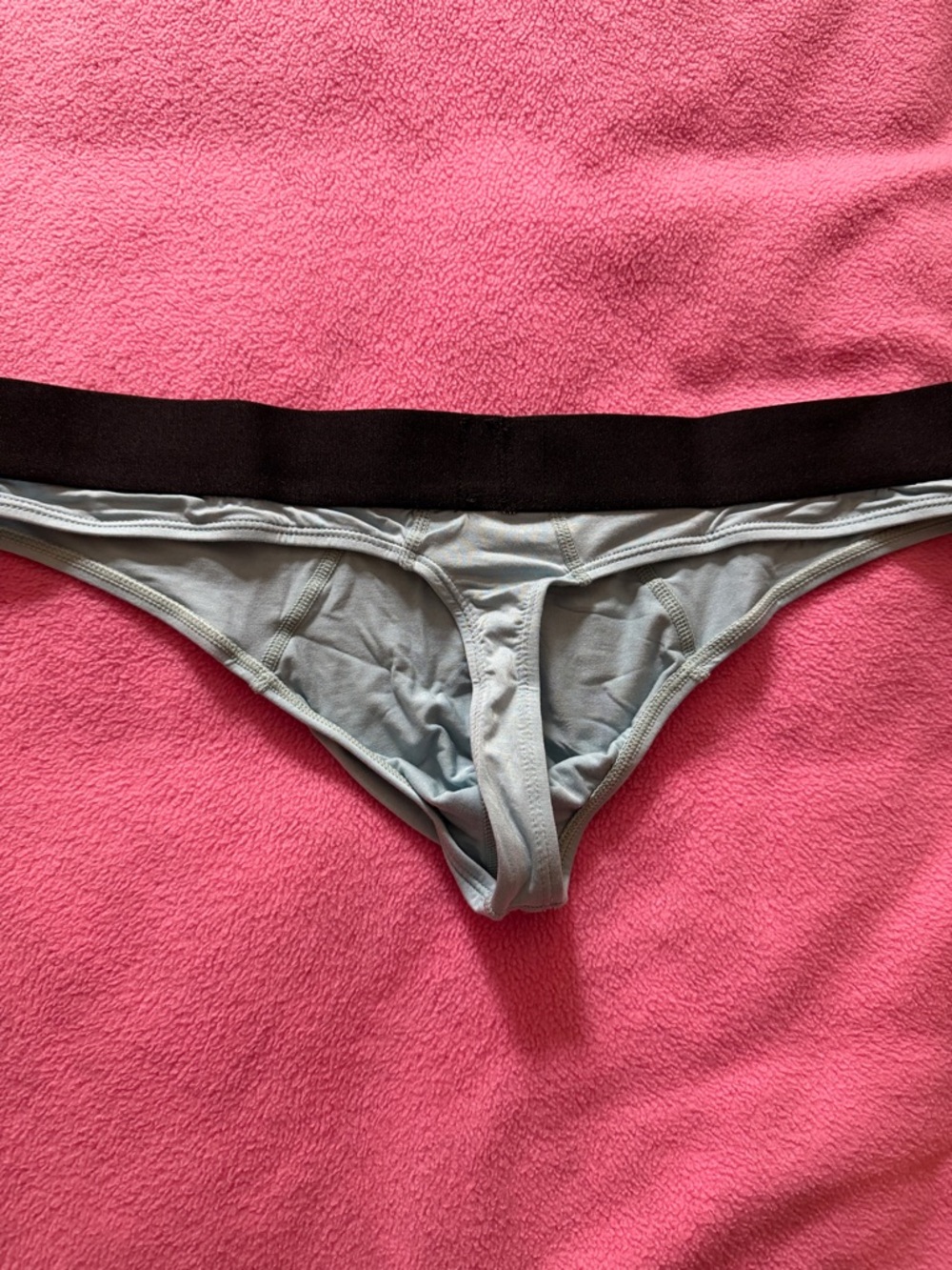 BIKE Light blue men’s thong with Black Waistband - Picture 3 of 3